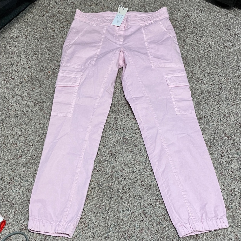 Cambio Light Pink Cargo Pants with elastic ankle - nwt